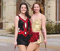 Majorette captains competing in global twirling championship