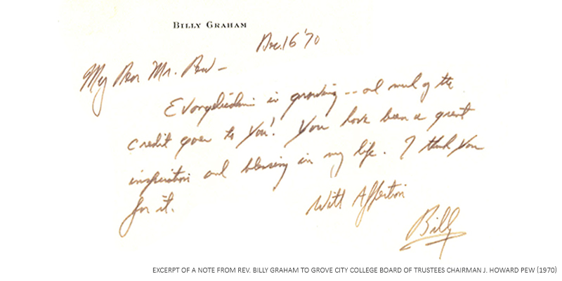 GCC saddened by passing of Rev. Billy Graham
