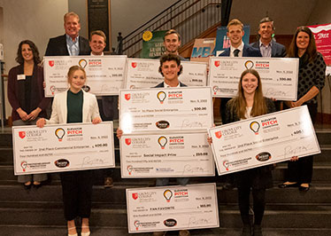 Six students take home Elevator Pitch Competition prizes
