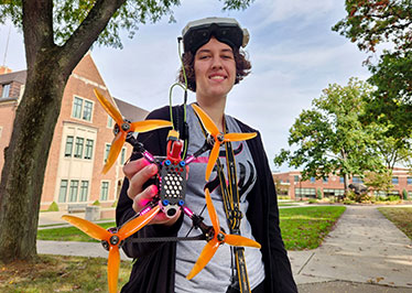 Electrical engineering major flies with USA drone racing...