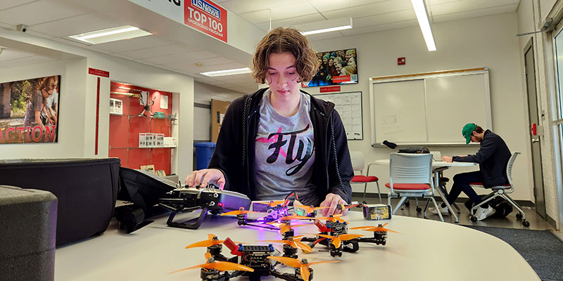Electrical engineering major flies with USA drone racing team