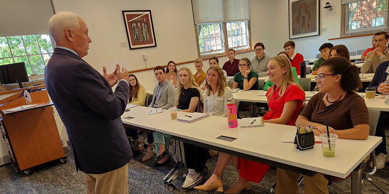 Former VP Mike Pence to continue service at Grove City College