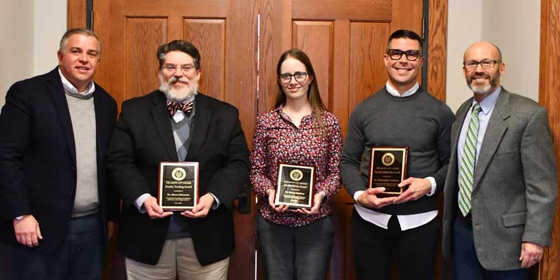 Three earn 2025 Faculty Excellence Awards