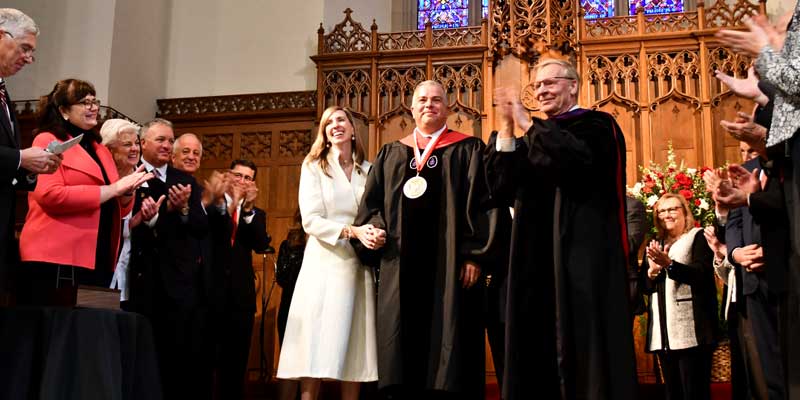College President Bradley Lingo ’00 inaugurated